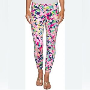 Lilly Pulitzer Luxletic Women's UPF 50+ Weekender Midi Pant in Pima Colada Club
